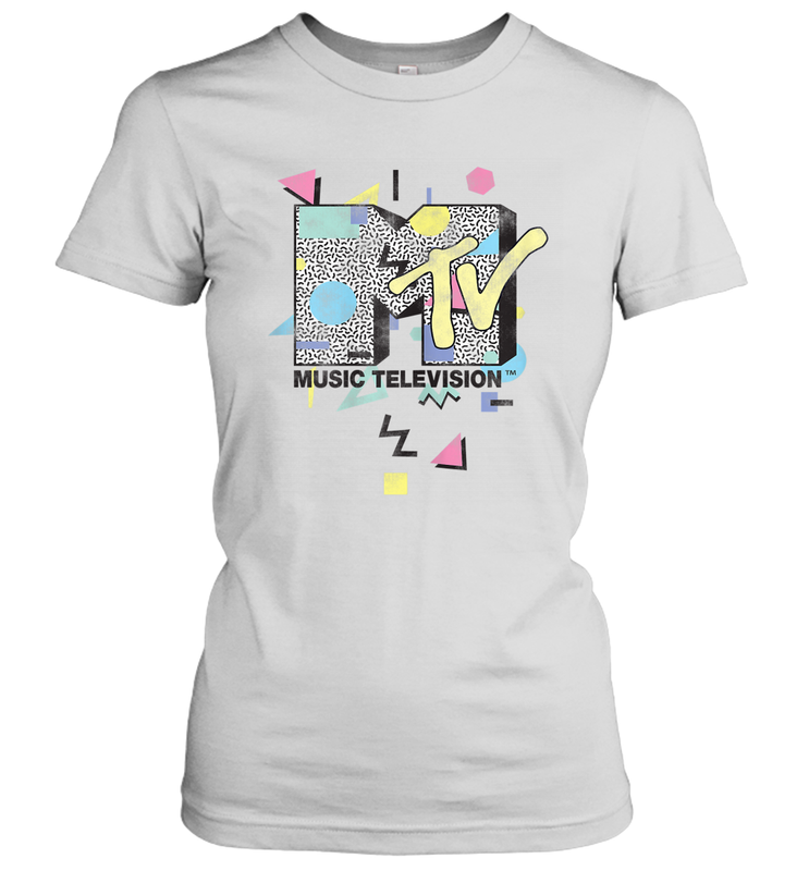 Mtv Retro Shape Design Logo Graphic Women's T-Shirt - Giftstshirt Mtv Retro Shape Design Logo Graphic Women's T-Shirt - Giftstshirt