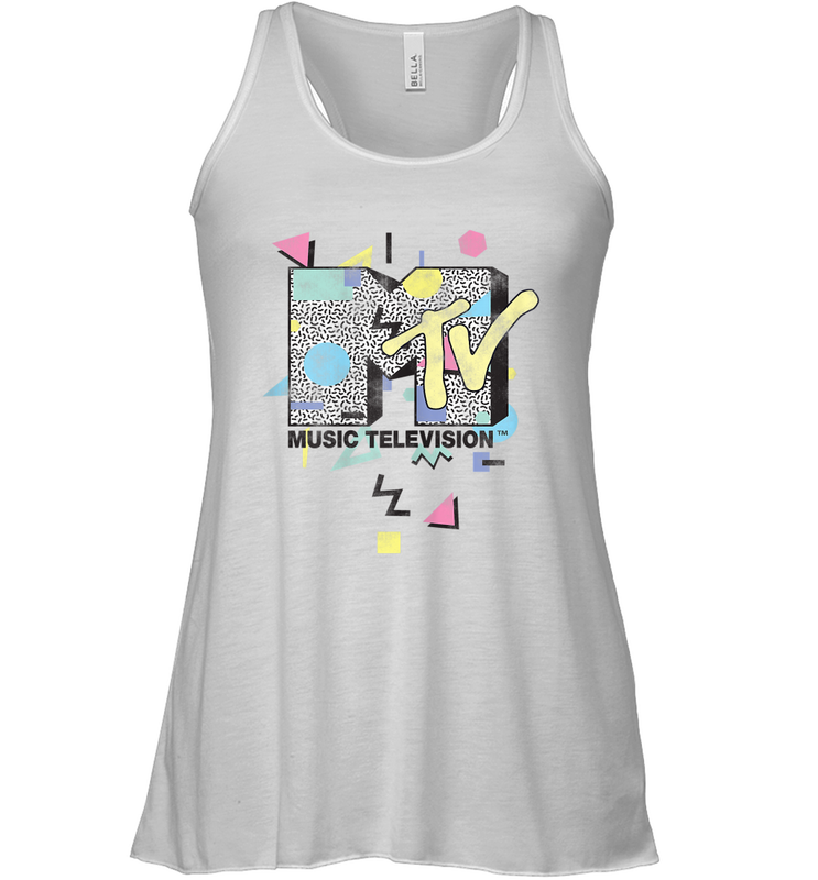 Mtv Retro Shape Design Logo Graphic Racerback Tank - Giftstshirt Mtv Retro Shape Design Logo Graphic Racerback Tank - Giftstshirt