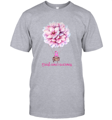 Flowers Hot Air Balloon Breast Cancer Awareness T-Shirt - Giftstshirt