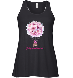 Flowers Hot Air Balloon Breast Cancer Awareness Tank - Giftstshirt