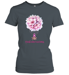 Flowers Hot Air Balloon Breast Cancer Awareness Short Sleeve - Giftstshirt