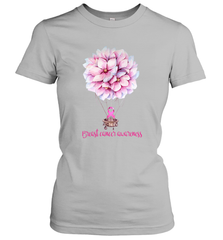 Flowers Hot Air Balloon Breast Cancer Awareness Short Sleeve - Giftstshirt